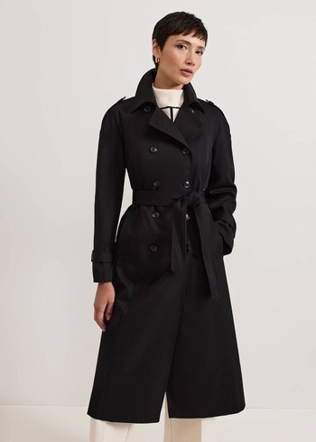 Phase Eight Avalie Trench Coats Black Australia | QS2460173